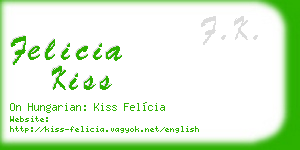 felicia kiss business card